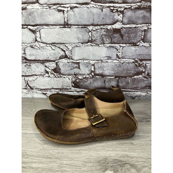 Clarks Unstructured Brown Nubuck Leather Strap Clogs Shoes Women Sz 6.5M US/37EU - Picture 12 of 16